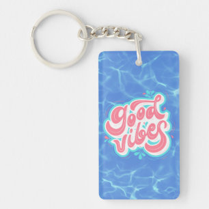 Porte-clefs Plage/piscine Good Vibes