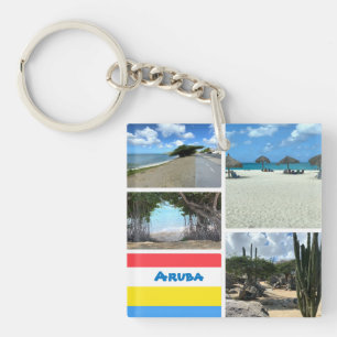 Porte-clefs Plage pittoresque et désert Aruba