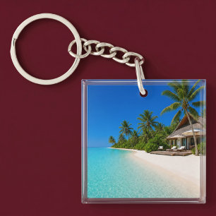 Porte-clefs Plage relaxante de l'île