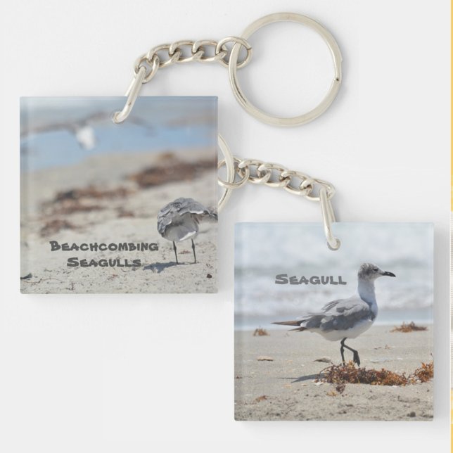 Porte-clefs Plage Seagulls Plage personnalisable (Créateur téléchargé)