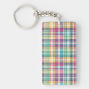 Porte-clefs Plaid au printemps/Pâques/tartan
