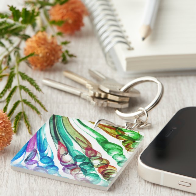 Porte-clefs Plaisir à bulle pullée / Greenleaf / (Devant Droit)