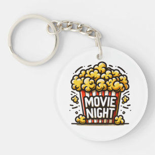 Porte-clefs Plaisir de soirée cinéma Popcorn ludique