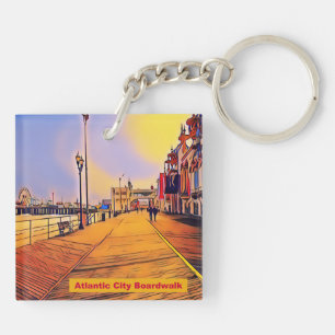 Porte-clefs Planche de la Plage Pop Art