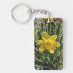 Porte-clefs Plante jonquille jaune