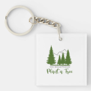 Porte-clefs Plante un arbre, en sécurité dans la forêt, soutie