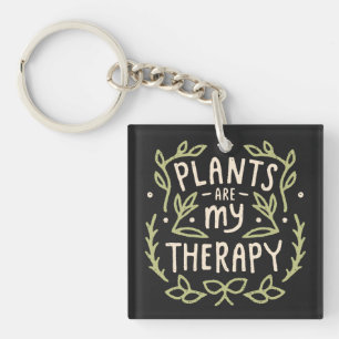 Porte-clefs Plantes sont mon plante de thérapie amant humour