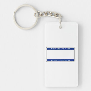 Porte-clefs Plaque de licence d'État de la Caroline du Sud vi