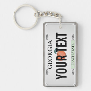 Porte-clefs Plaque de licence Géorgie avec votre Porte - clé t