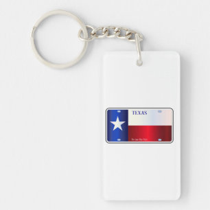Porte-clefs Plaque de licence Texas State Flag