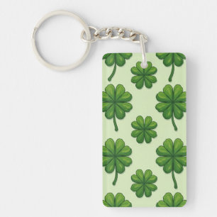Porte-clefs Plaque de trèfle à quatre feuilles