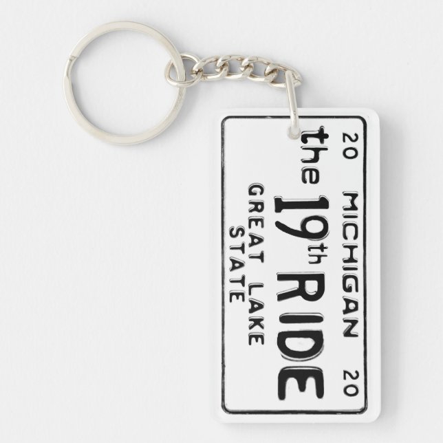 Porte-clefs Plaque d'immatriculation miniature du Michigan "th (Devant)