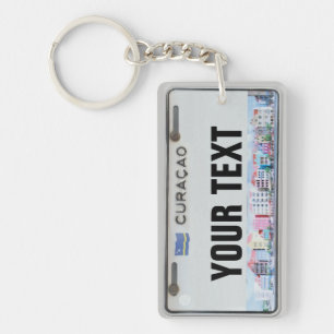 Porte-clefs Plaque minéralogique de Curaçao (personnalisable