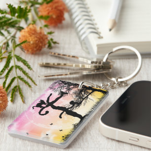 Porte-clefs Pleine lune et Cat F Premier Porte - clé Monogramm