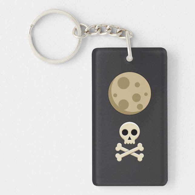 Porte-clefs Pleine Lune et Crâne (Devant)