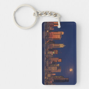 Porte-clefs Pleine lune se levant au-dessus de l'horizon du