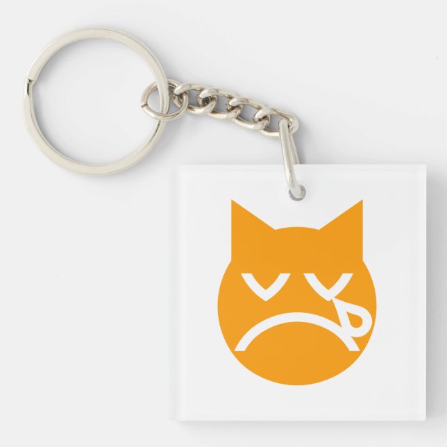 Porte-clefs Pleurer le chat Emoji (Devant)