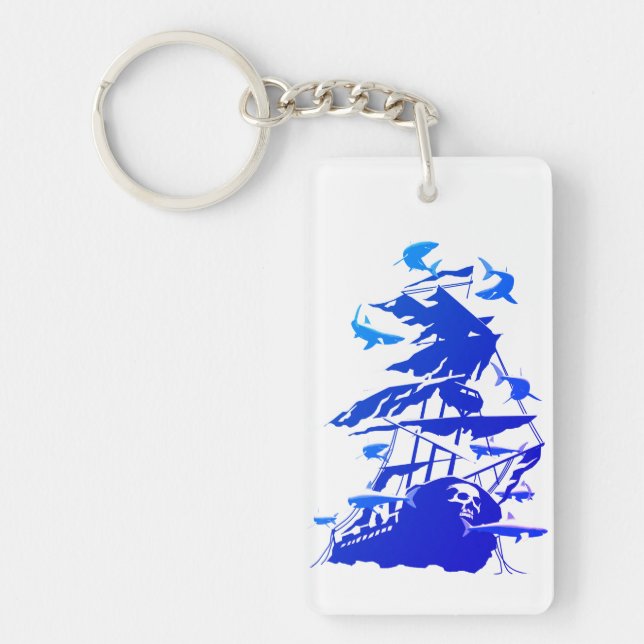 Porte-clefs Plongée En Eaux Et Requins (Devant)