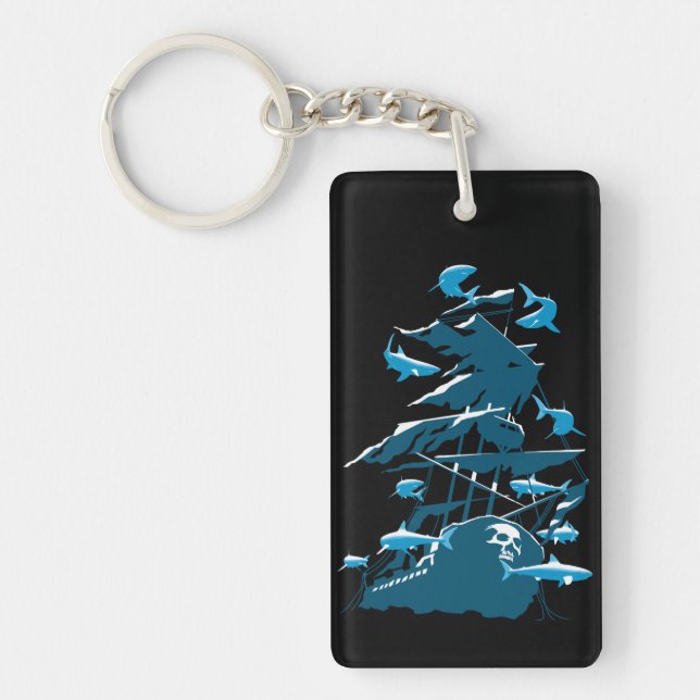 Porte-clefs Plongée En Eaux Et Requins (Devant)