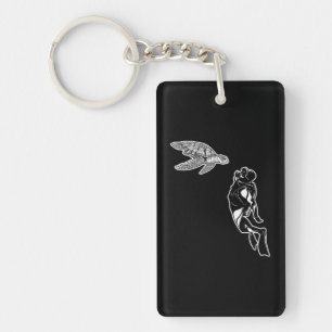 Porte-clefs Plongée Plongée sous-marine Tortue de mer Plongée