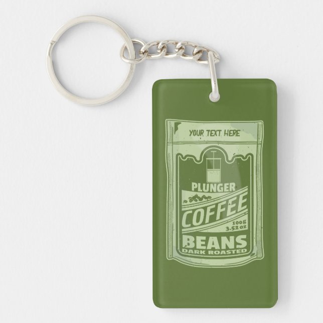 Porte-clefs Plongeur café pop art emballage alimentaire illust (Devant)