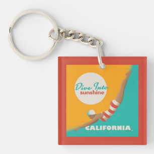 Porte-clefs Plongez Dans Le Soleil   Californie