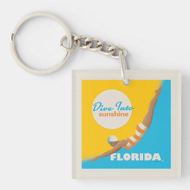 Porte-clefs Plongez Dans Le Soleil | Floride (Devant)