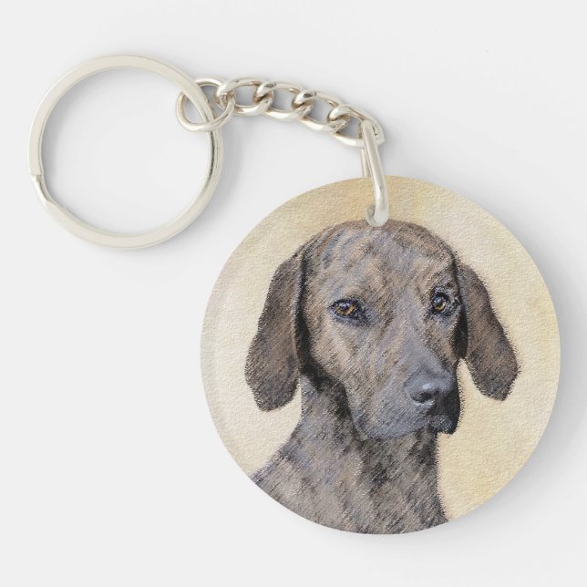 Porte-clefs Plott Peinture - Cute Original Chien Art (Devant)