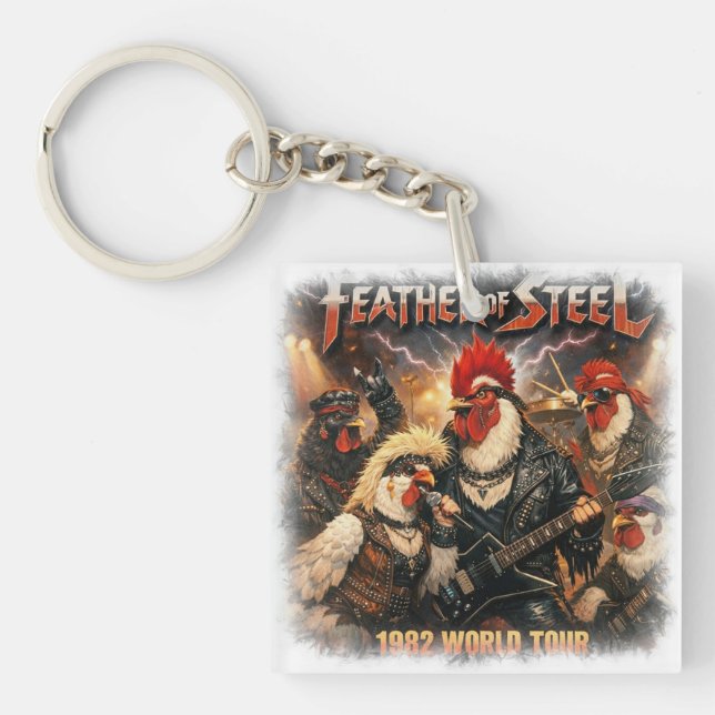 Porte-clefs Plume d'Acier – Tournée mondiale 1982 | Heavy Meta (Devant)