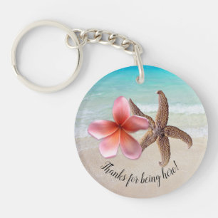 Porte-clefs Plumeria Starfish Merci Invités à privilégier