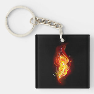 Porte-clefs Plumes de paquetage de feu