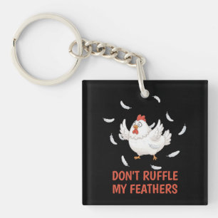 Porte-clefs Plumes de poulet