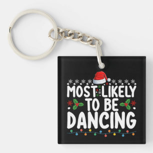 Porte-clefs Plus susceptible de danser en famille à Noël