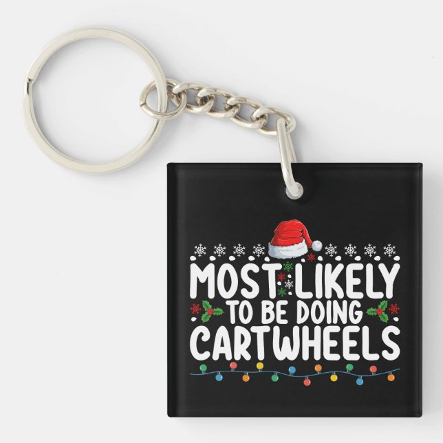 Porte-clefs Plus susceptible de faire des roues de Noël (Devant)