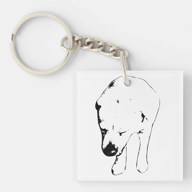 Porte-clefs Poche Labrador, Verre de vacances doux (Devant)