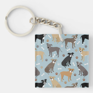 Porte-clefs Poches et os Pitbulles
