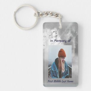 Porte-clefs Poème Cadeau Mémorial Ange Ciel Nuages