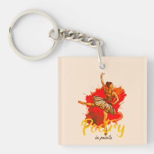 Porte-clefs Poésie en Pointe – Élégante Art de Ballerine pour 