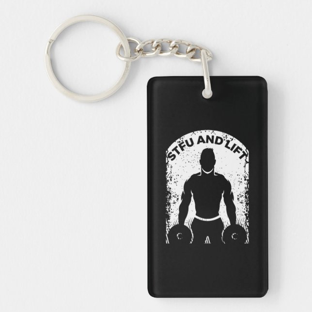 Porte-clefs Poids amusant pour un Bodybuilder (Devant)