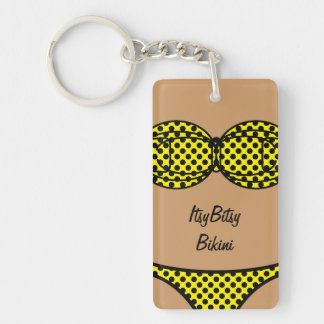 Porte-clefs Point de polka noir de bikini