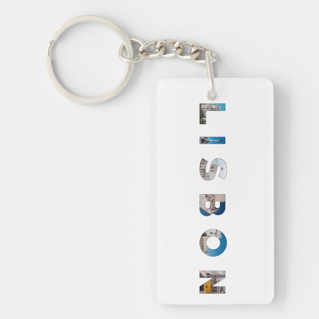 Porte-clefs point de repère du Portugal de ville de Lisbonne à (Devant)