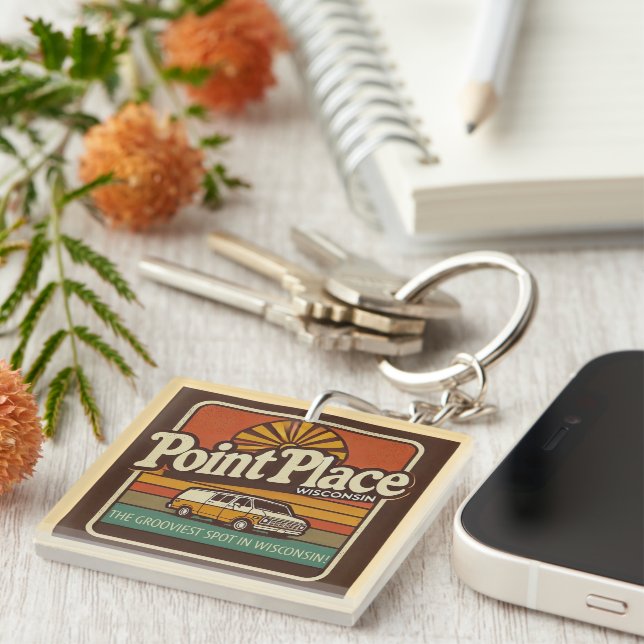 Porte-clefs Point Place Wisconsin (Devant Droit)