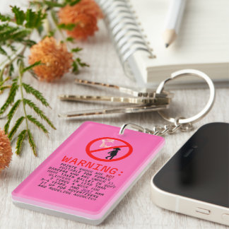 Porte-clefs Pointe Chaussures Avertissement Hot Rose Personnal