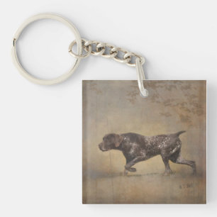 Porte-clefs Pointeur court allemand Poster Tapisserie Acryliqu