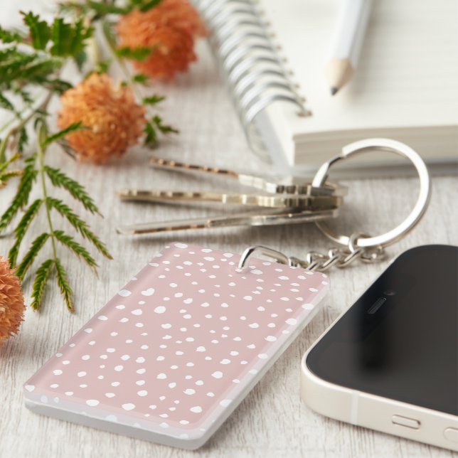 Porte-clefs Points Dalmatiens Rose, Points Dalmatiens, Impress (Devant droit)