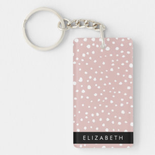 Porte-clefs Points Dalmatiens Rose, Points Dalmatiens, Votre N