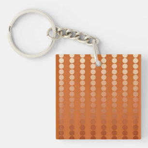 Porte-clefs Points en satin - rouille et cuivre