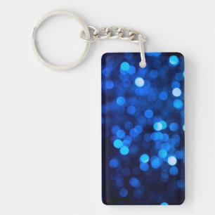 Porte-clefs Points lumineux bleus Abstraits