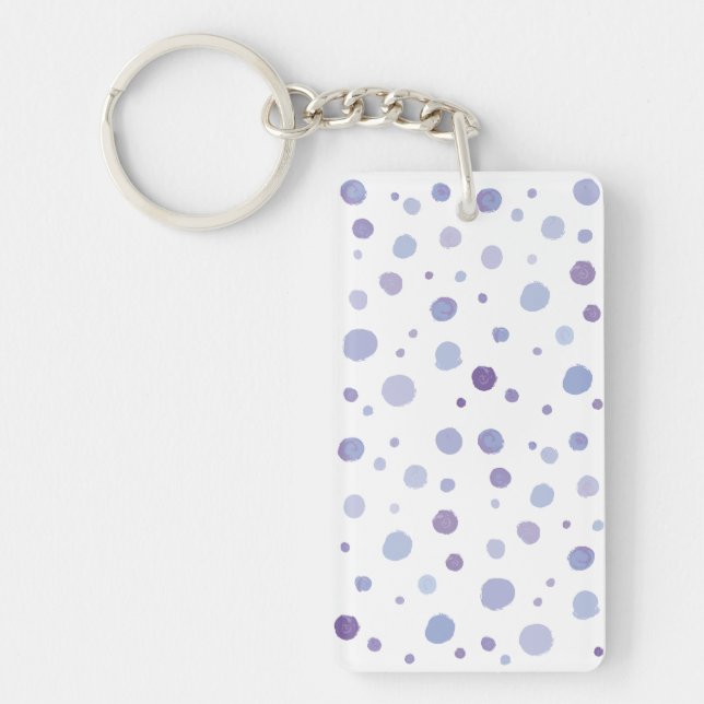 Porte-clefs points noirs peints à la main (Devant)