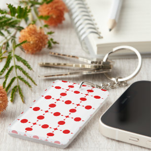 Porte-clefs Points rouges, Motif à pois, Pois, Pointillé